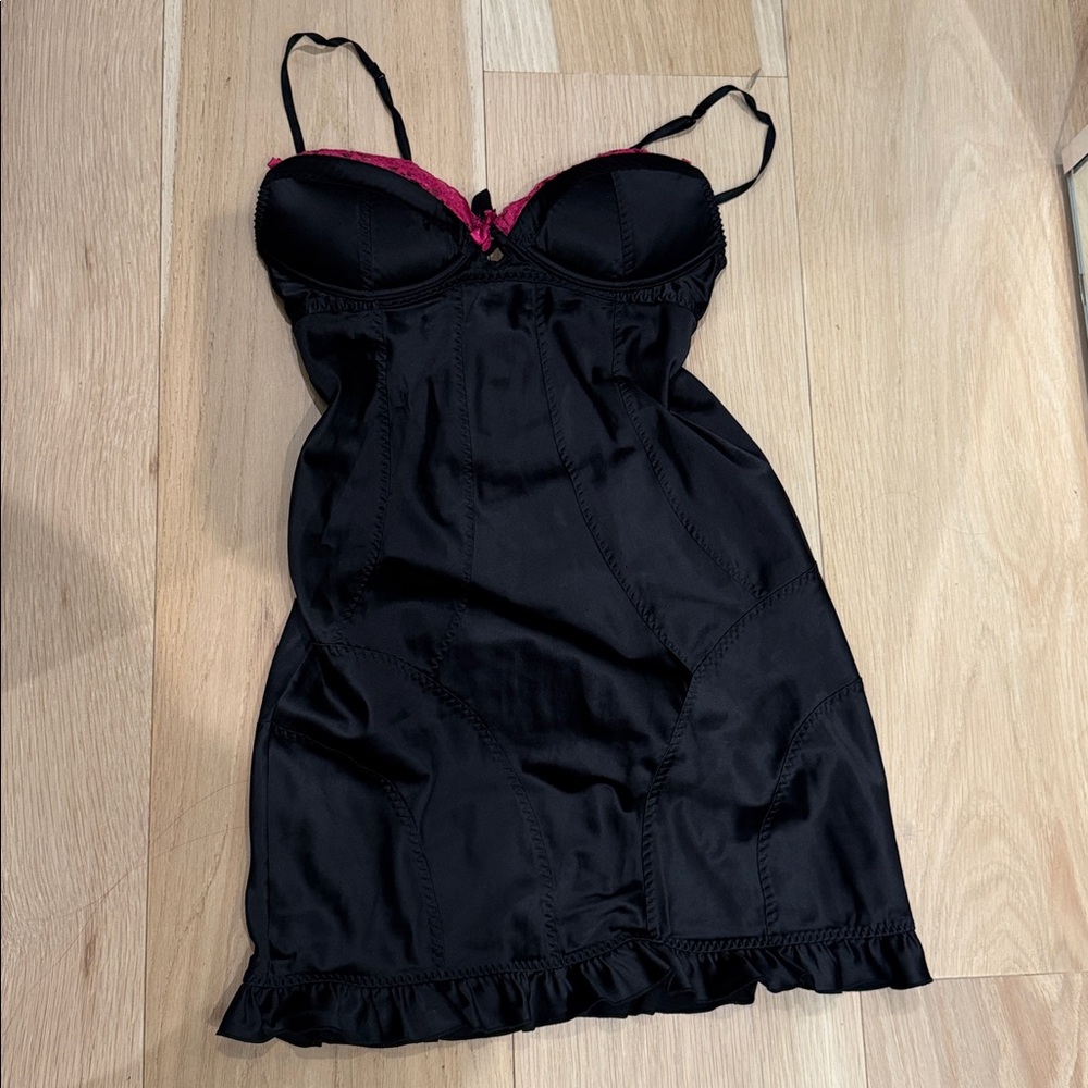 H&M black satin lingerie good condition see photos